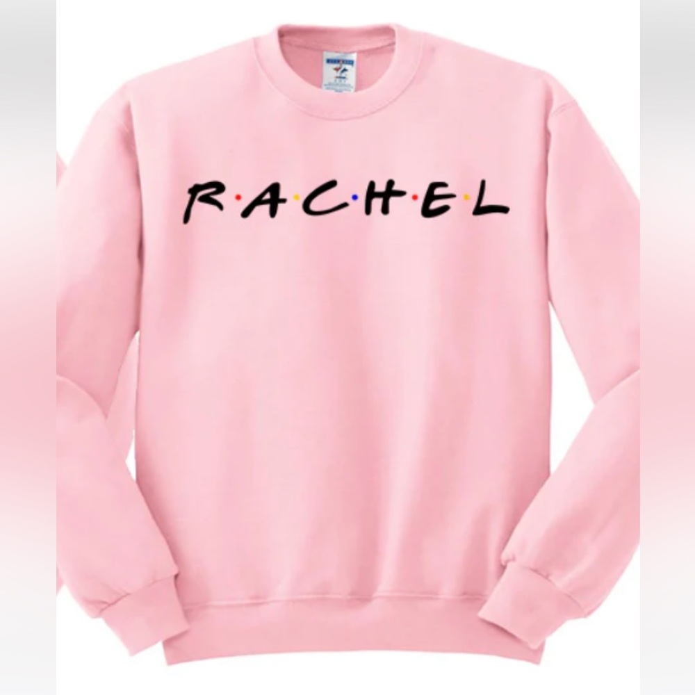 R•A•C•H•E•L  FRIENDS pink sweatshirt size S